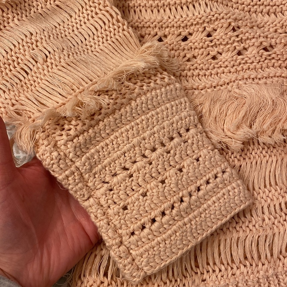 JCrew Collcetion RARE fringe linen blend sweater - Picture 5 of 5